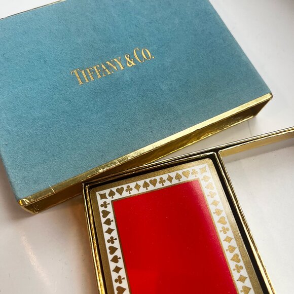 NIB Vintage, Tiffany & Co. Double Deck of Playing Cards, Red & Blue, Unopened! - Picture 6 of 11